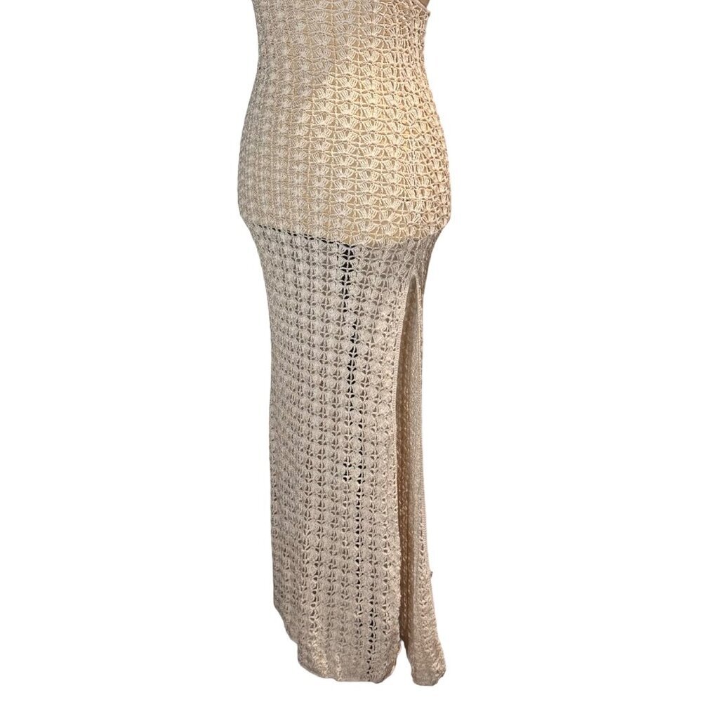 Cult Gaia Demi Knit Dress Sz XS Sheer Nude Luxury Swim Cover Up - Picture 7 of 15
